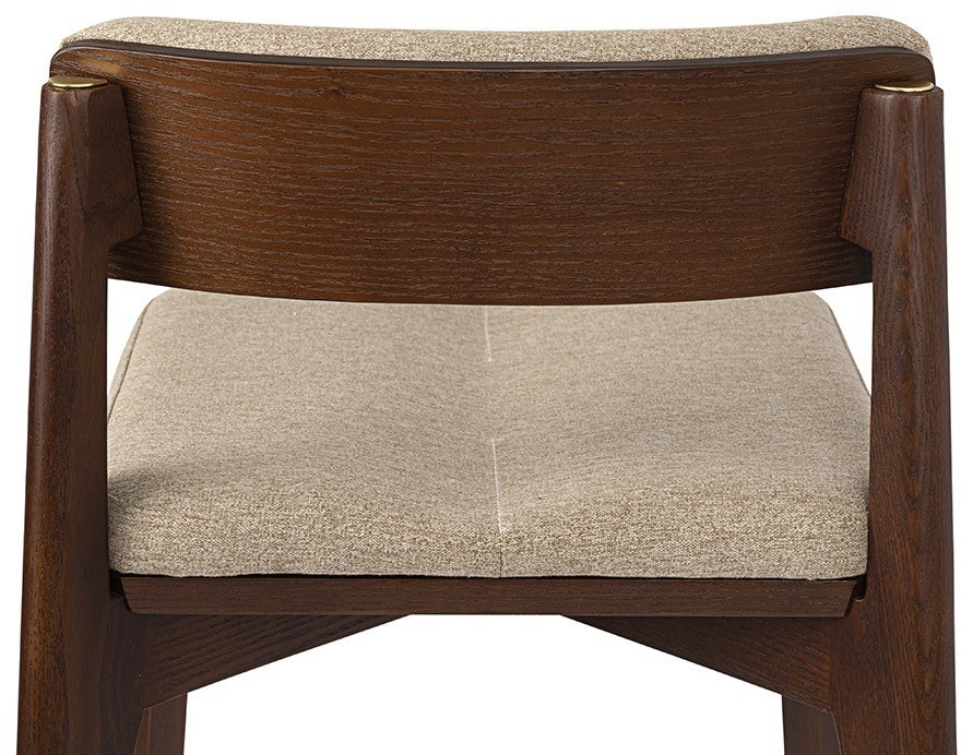 Стул барный aska, рогожка, орех/экрю (77806)