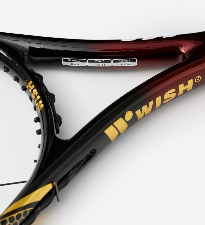 Ракетка для большого тенниса WISH NanoForce 893 27", красный/золотой (2119117)