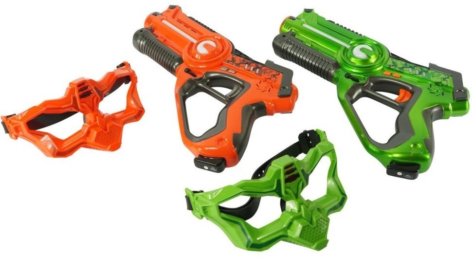 Лазерный бой Winyea Call of Life (пистолет + маска, оранжевый и зеленый) (W7001D)