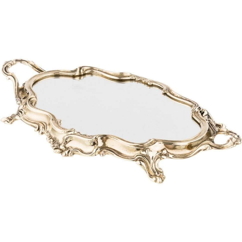 Поднос с ручками зеркальный 32х19,5см STILARS (333-411)