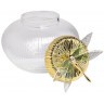 Ваза стеклянная с крышкой со стрекозой d15*14см (TT-00010682)