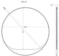 Зеркало круглое  в металлич. раме цвет золото d84см (TT-00003628)