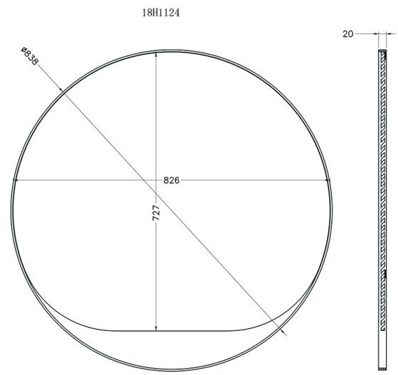 Зеркало круглое  в металлич. раме цвет золото d84см (TT-00003628)
