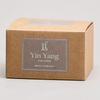 Свеча в стакане &quot;yin yang&quot; dark amber 11,3*6,4 см мал.= 9шт. Lefard (605-123)