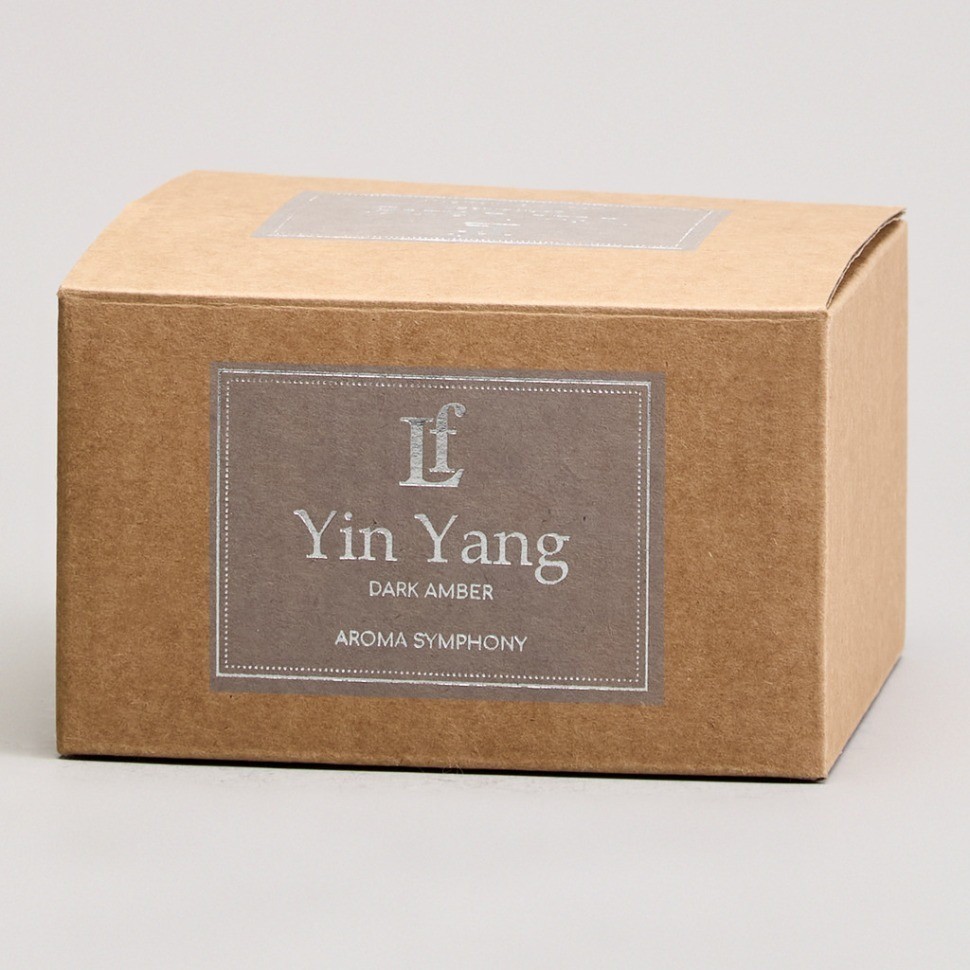 Свеча в стакане "yin yang" dark amber 11,3*6,4 см мал.= 9шт. Lefard (605-123)