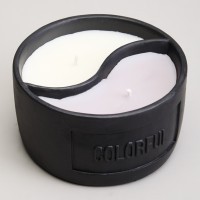 Свеча в стакане &quot;yin yang&quot; dark amber 11,3*6,4 см мал.= 9шт. Lefard (605-123)