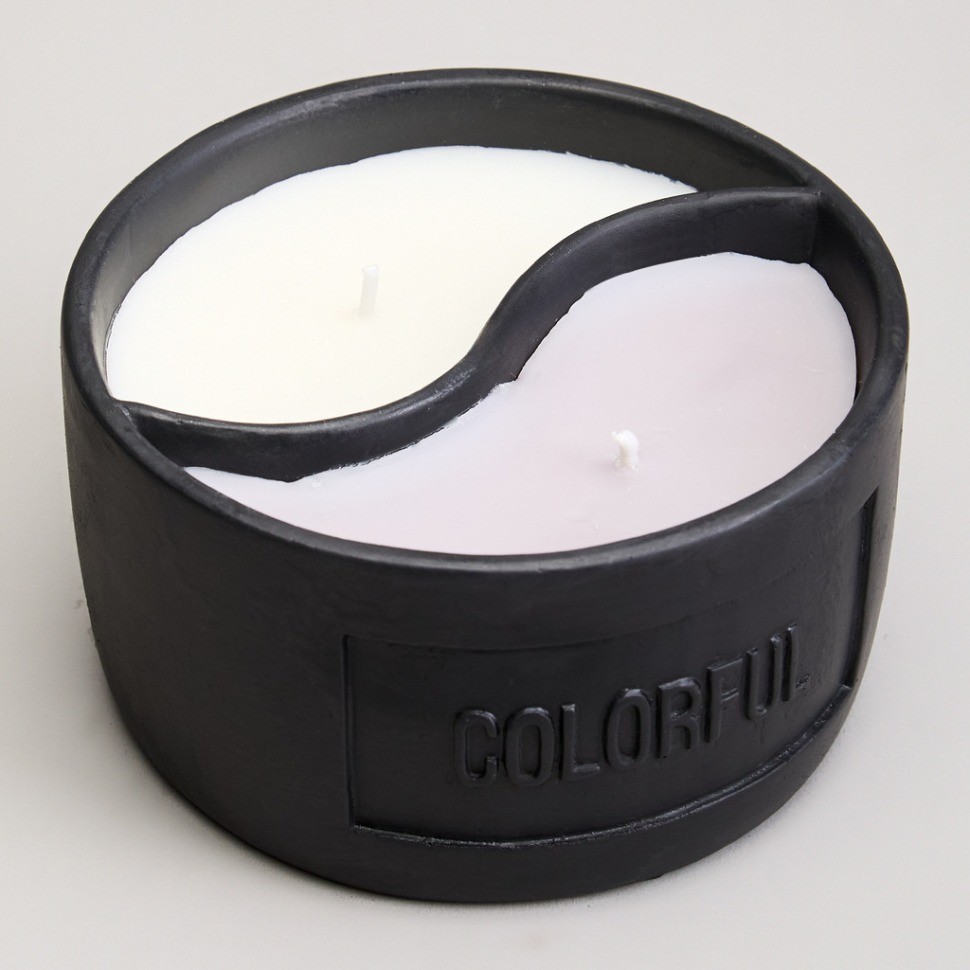 Свеча в стакане "yin yang" dark amber 11,3*6,4 см мал.= 9шт. Lefard (605-123)