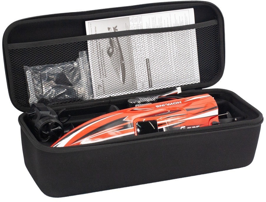 Радиоуправляемый катер Chasing Waves PRO с сумкой (41 см, 55 км/ч, Brushless) (HJ818PRO-RED-BAG)