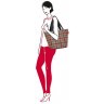 Сумка shopper m glencheck red (64003)