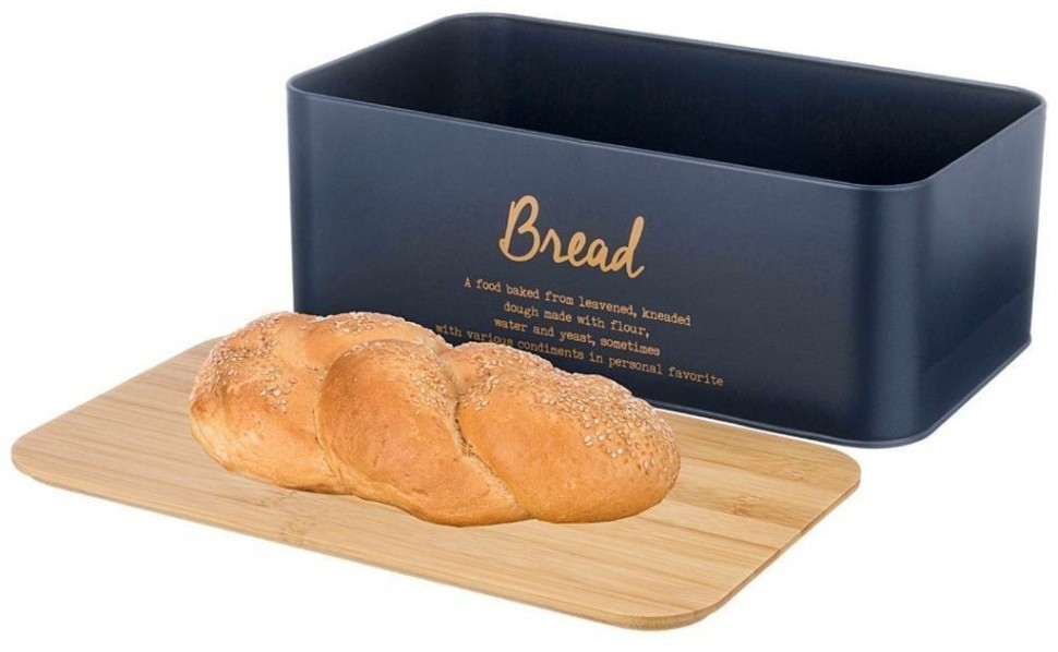 Хлебница 2 в 1 agness "navy style" 6 л 34*18*12,5 см цвет: ночной синий (790-305)