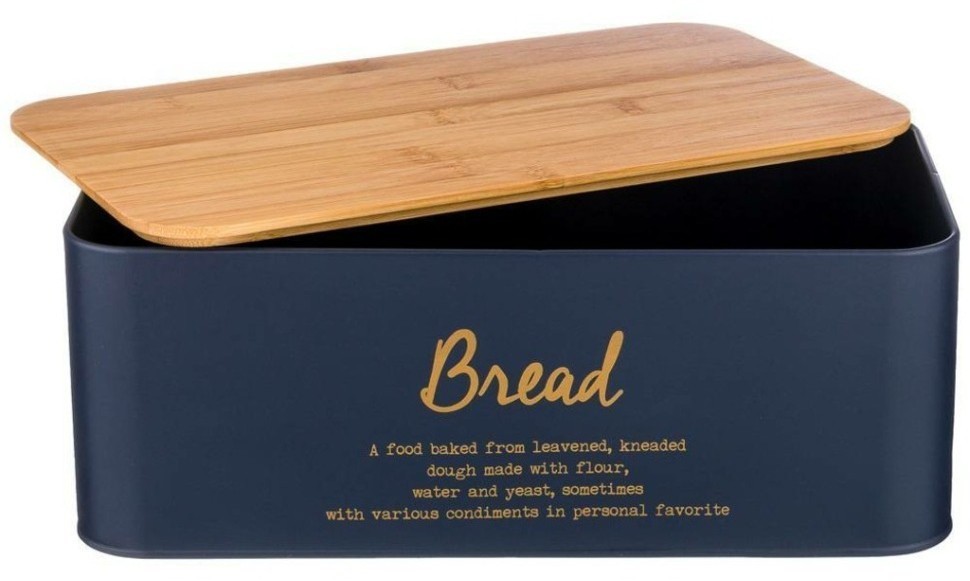 Хлебница 2 в 1 agness "navy style" 6 л 34*18*12,5 см цвет: ночной синий (790-305)