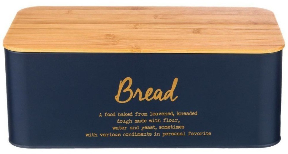 Хлебница 2 в 1 agness "navy style" 6 л 34*18*12,5 см цвет: ночной синий (790-305)