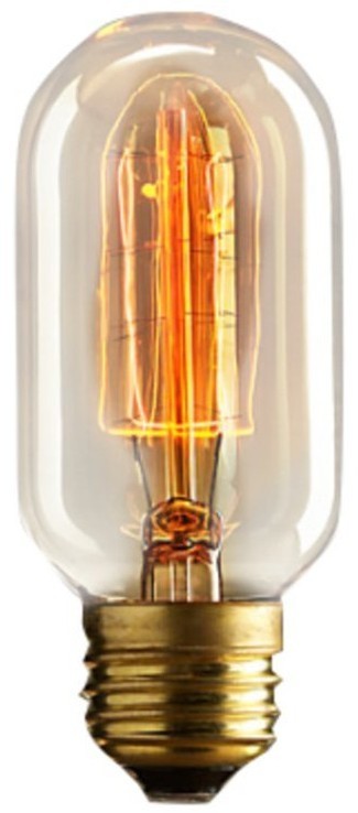 Лампа накаливания T45, металл, стекло, clear/bronze, RESTORATION HARDWARE
