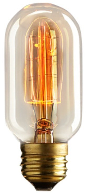 Лампа накаливания T45, металл, стекло, clear/bronze, RESTORATION HARDWARE