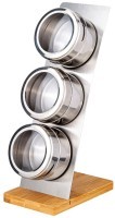 Набор для специй agness 3 пр. на подставке, 23х12х9см (912-050)