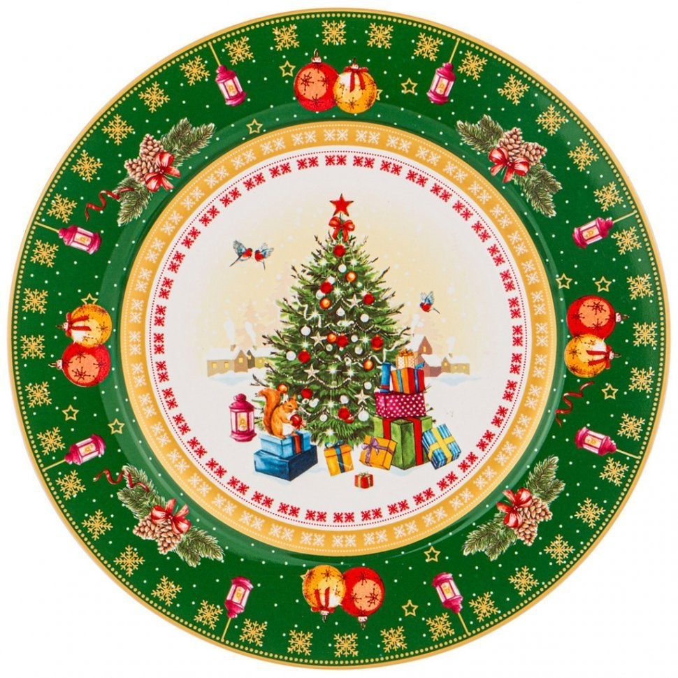 Тарелка обеденная lefard "елка" 27 см зеленая (85-1605)