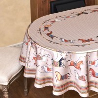 Скатерть овальная &quot;passage&quot;140х300см ,капучино, 100% хлопок,твил, пропитка Lefard (850-760-42)
