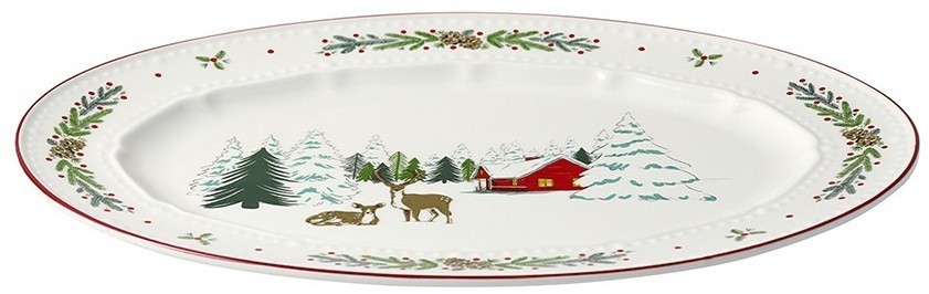 Блюдо сервировочное nordic winter из коллекции new year essential, 34,6х24 см (79239)