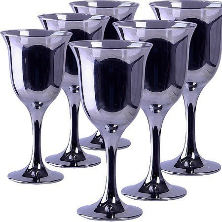 Набор бокалов для вина из 6 шт 240 мл Сияющий графит (GR863-06)