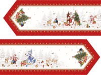 Дорожка &quot;с новым годом &quot;45х300см ,красный, 100% хлопок,твил пропитка Lefard (850-763-32)