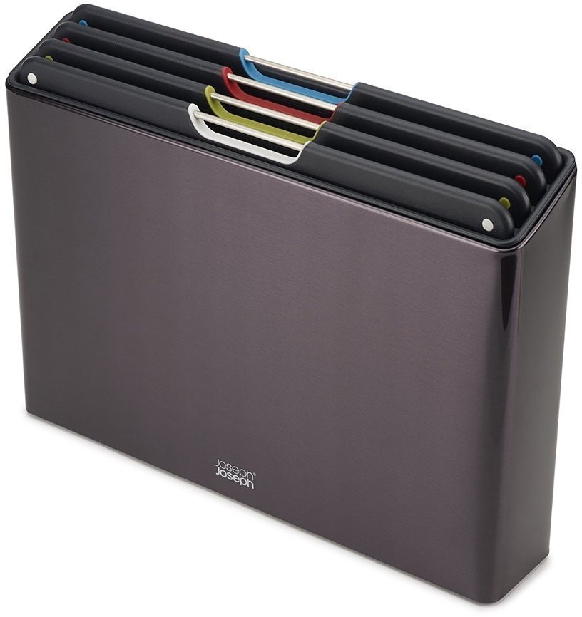 Набор разделочных досок в подставке folio steel, черный, 4 шт. (66869)