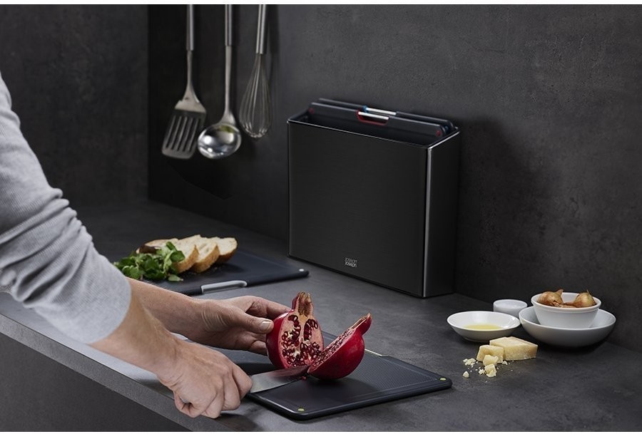 Набор разделочных досок в подставке folio steel, черный, 4 шт. (66869)