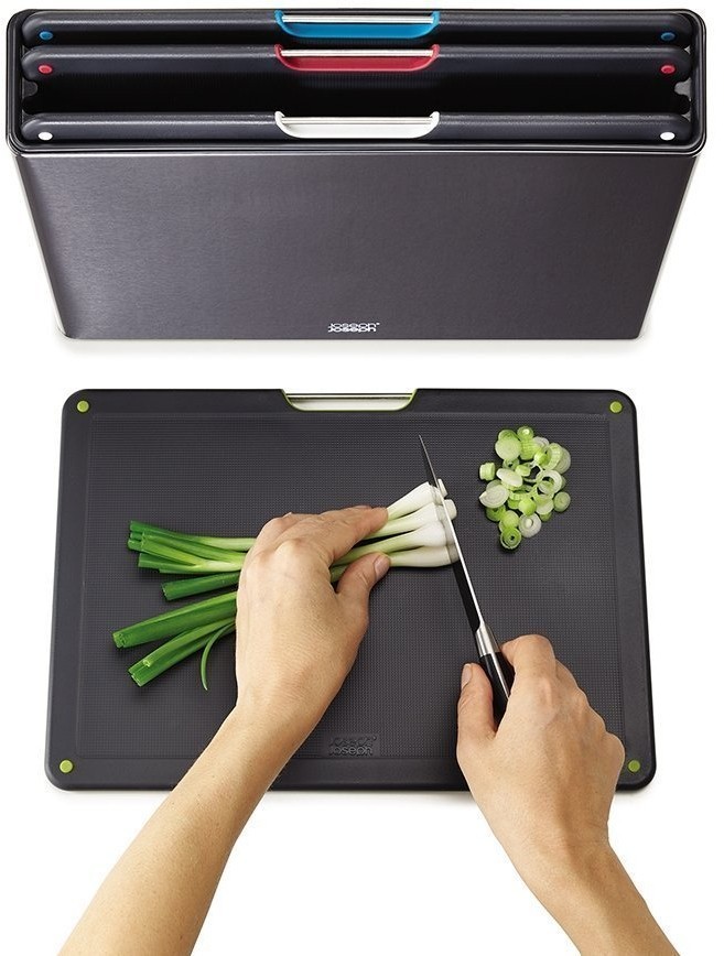 Набор разделочных досок в подставке folio steel, черный, 4 шт. (66869)