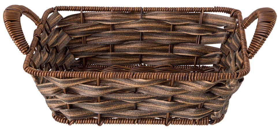 Корзинка с ручками коллекция "натурель" темное плетение 25х20х8/11 см Lefard (109-292)