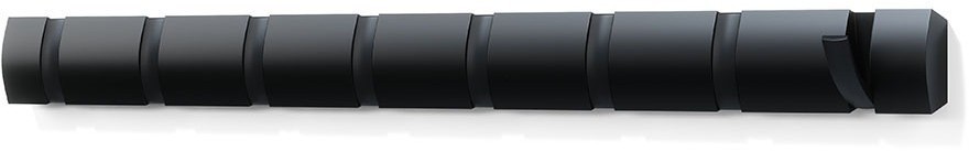 Вешалка настенная flip, 8 крючков, черная (78703)