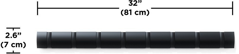 Вешалка настенная flip, 8 крючков, черная (78703)