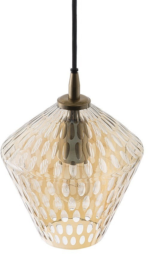 Светильник подвесной mystic aura, D20 см, янтарно-золотой (76545)