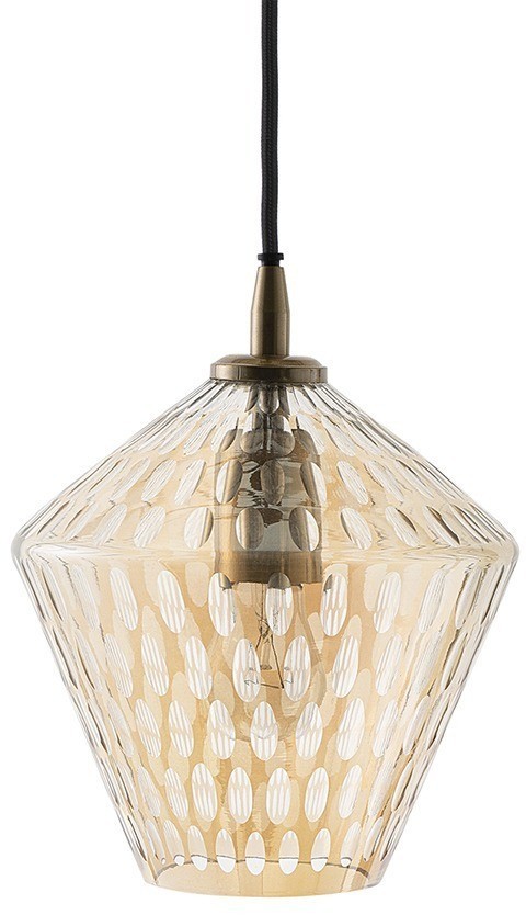 Светильник подвесной mystic aura, D20 см, янтарно-золотой (76545)