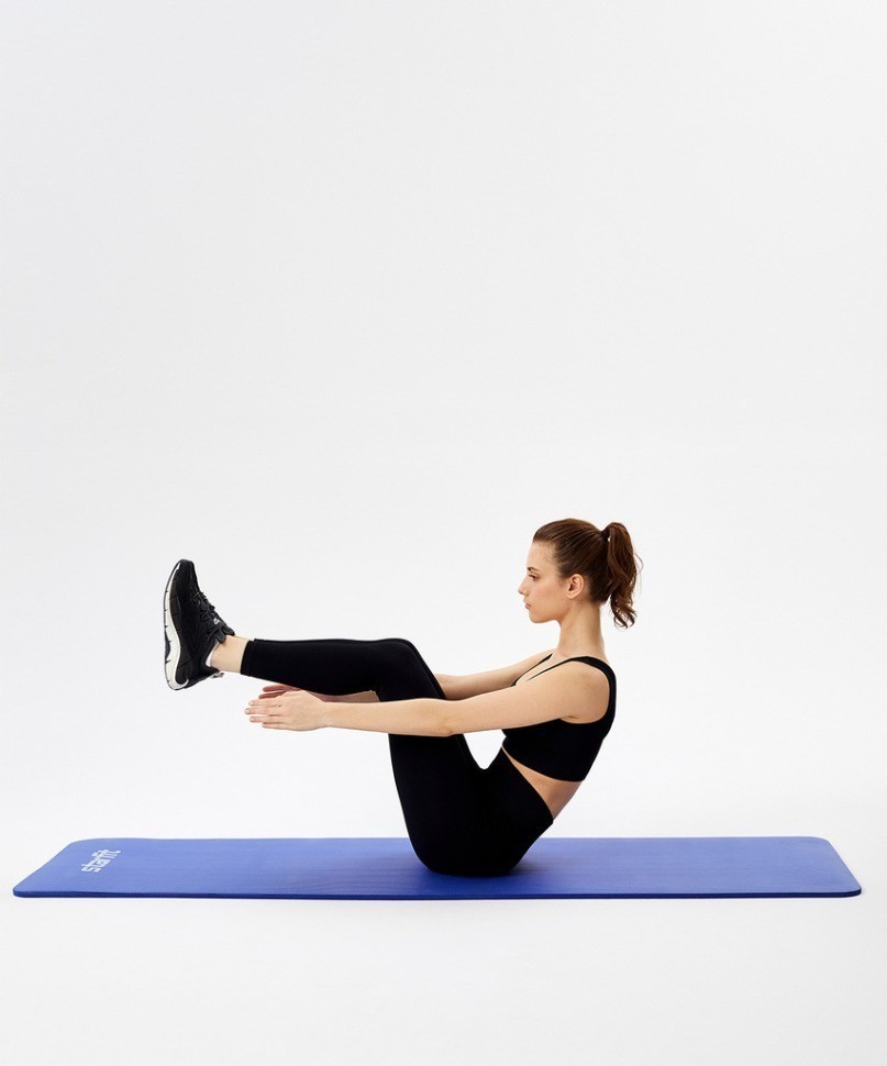 Коврик для йоги и фитнеса Starfit FM-301, NBR, 183x61x1,2 см, темно-синий (1007346)