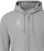 Флисовое худи на молнии JOGEL ESSENTIAL Cotton Fleece FZ Hoodie, серый меланж (2122116)