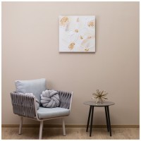 Картина "абстракция золото на белом" 60х60х3 см Bronco (534-219-2)