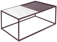 Столик журнальный mayen, 110х50 см, белый/сливовый (76061)