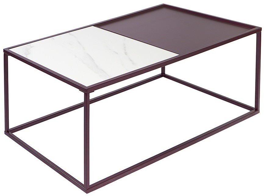 Столик журнальный mayen, 110х50 см, белый/сливовый (76061)