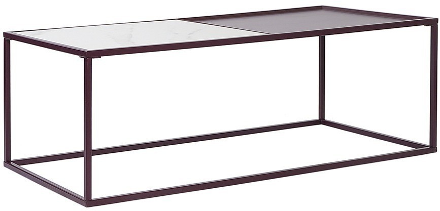 Столик журнальный mayen, 110х50 см, белый/сливовый (76061)