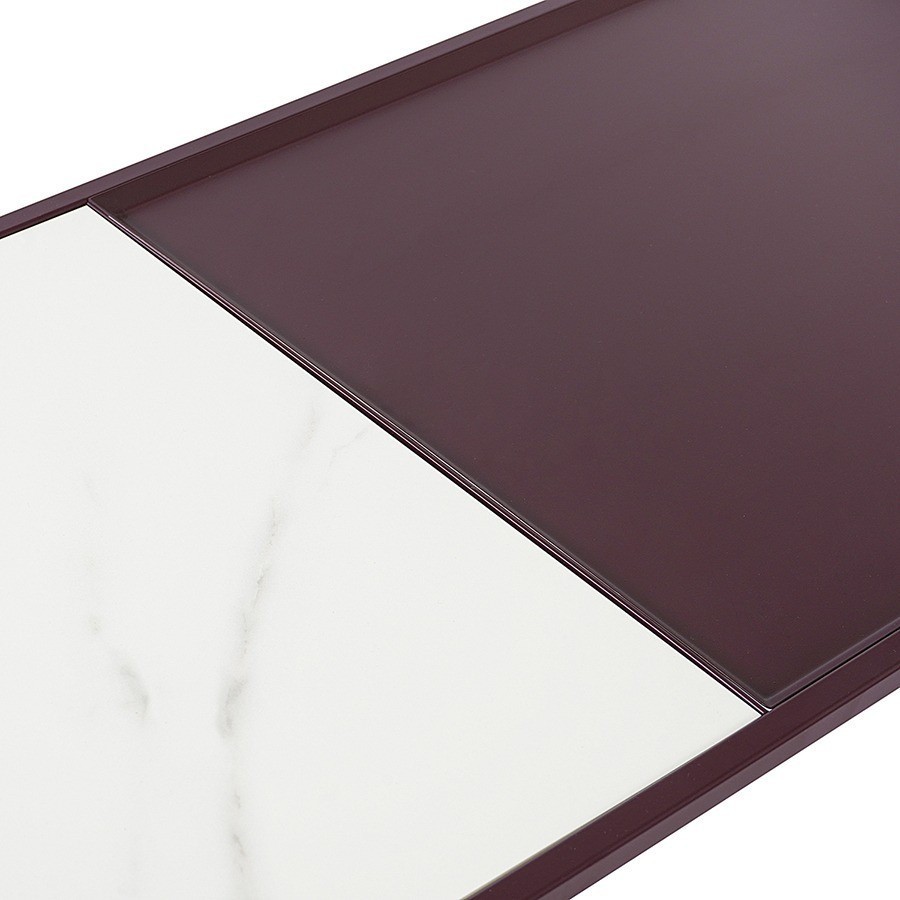 Столик журнальный mayen, 110х50 см, белый/сливовый (76061)