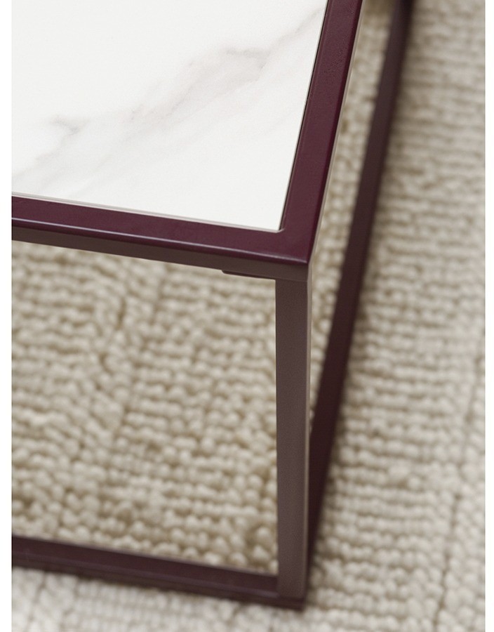 Столик журнальный mayen, 110х50 см, белый/сливовый (76061)