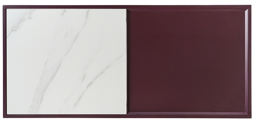 Столик журнальный mayen, 110х50 см, белый/сливовый (76061)