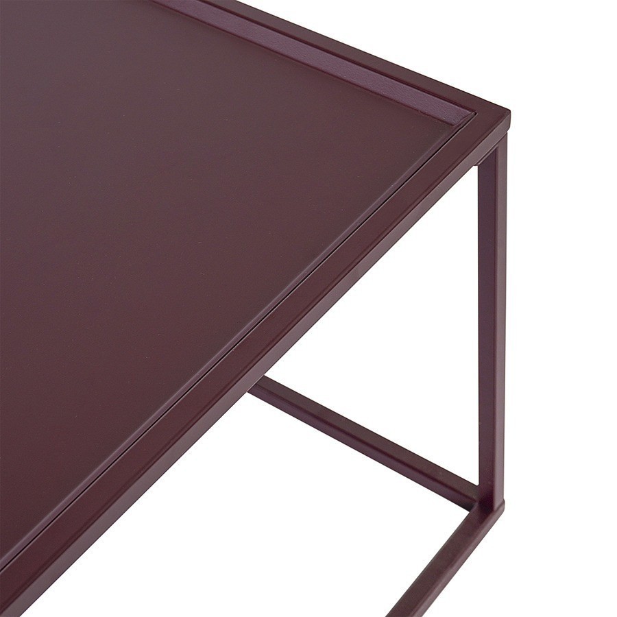 Столик журнальный mayen, 110х50 см, белый/сливовый (76061)