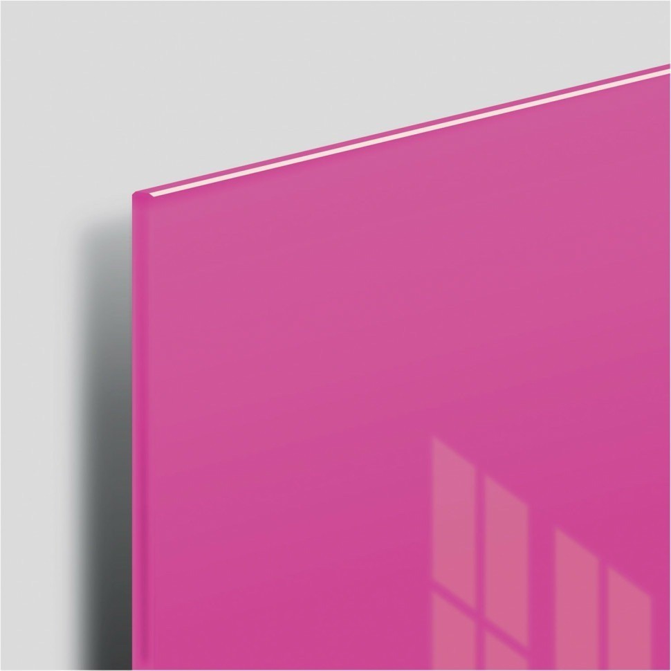 Доска магнитно-маркерная стеклянная 45х45 см 3 магнита розовая Brauberg 236742 (89636)