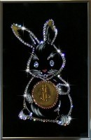 Картина Кролик-бакс с кристаллами Swarovski (1187)
