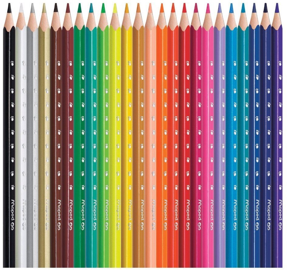 Карандаши цветные трехгранные пластиковые Maped Pulse 24 цвета 862254 (65758)