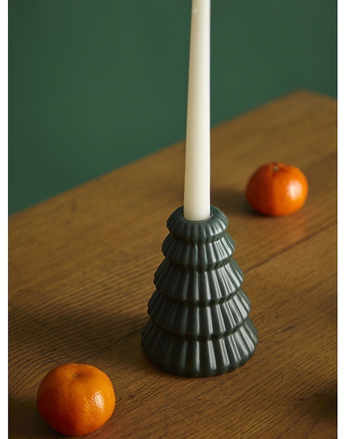 Подсвечник nordic mood зеленого цвета из коллекции new year essential, 13 см (78344)