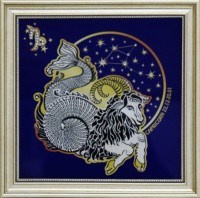 Картина Звездный Козерог с кристаллами Swarovski (1742)