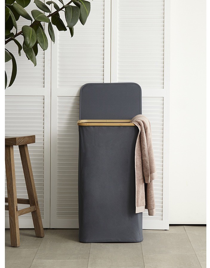 Корзина для белья neat tall, 41х35х74 см, серая (77871)