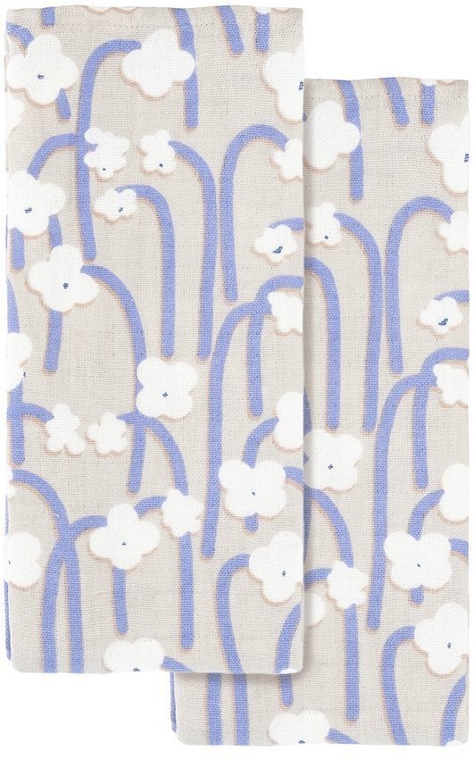 Набор из двух муслиновых полотенец с принтом Полярный цветок из коллекции scandinavian touch, 50х70 см (73645)