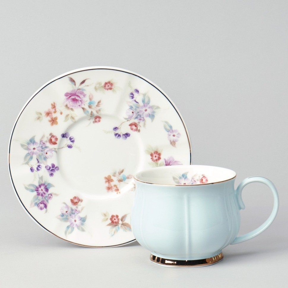 Чайный набор lefard "времена года" на 6 пер. 12 пр. 250 мл голубой (42-565)